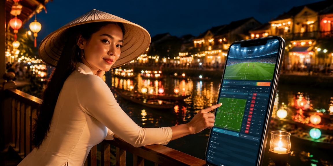 Người dùng tại Hội An dùng điện thoại di động tra cứu hỗ trợ casino online